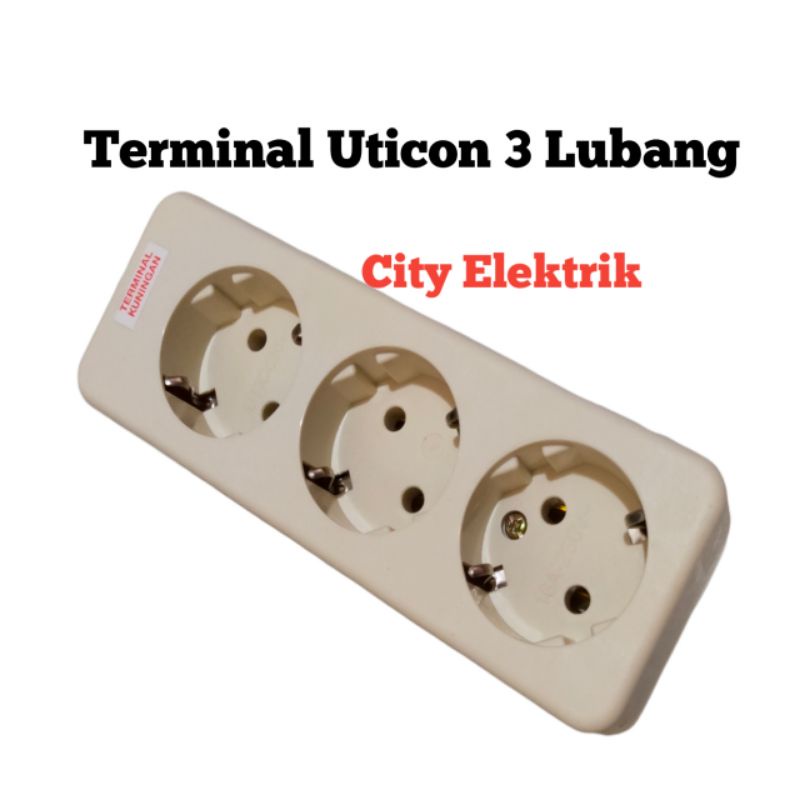 Stop Kontak UTICON 1 - 6 Lubang / Terminal Kuningan Uticon SNI