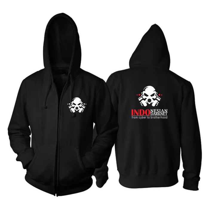 VALLENCA     JAKET ZIPPER INDONESIAN DARKNET CYBER JAKET HOODIE ANONYMOUS INDONESIA