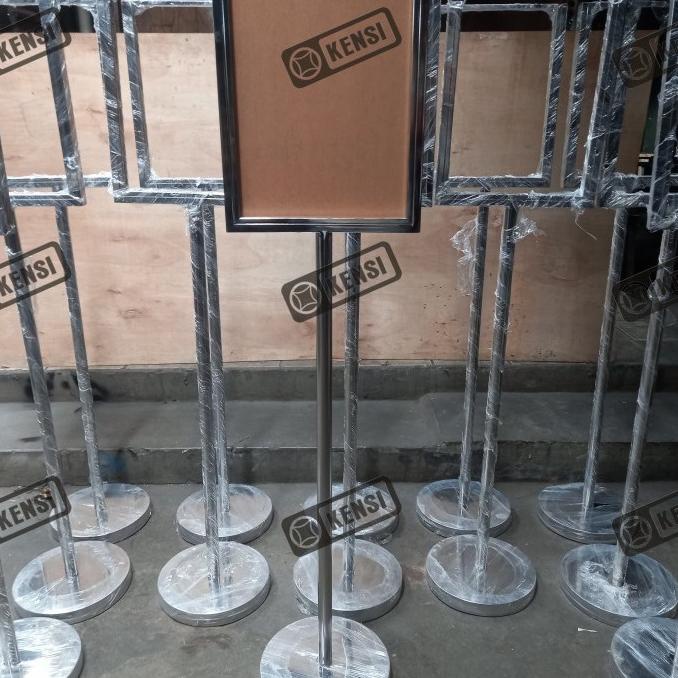 

COD Sign Stand Stainless Signage Standing Sign Frame display A3 Stainless PROMOKode 4074