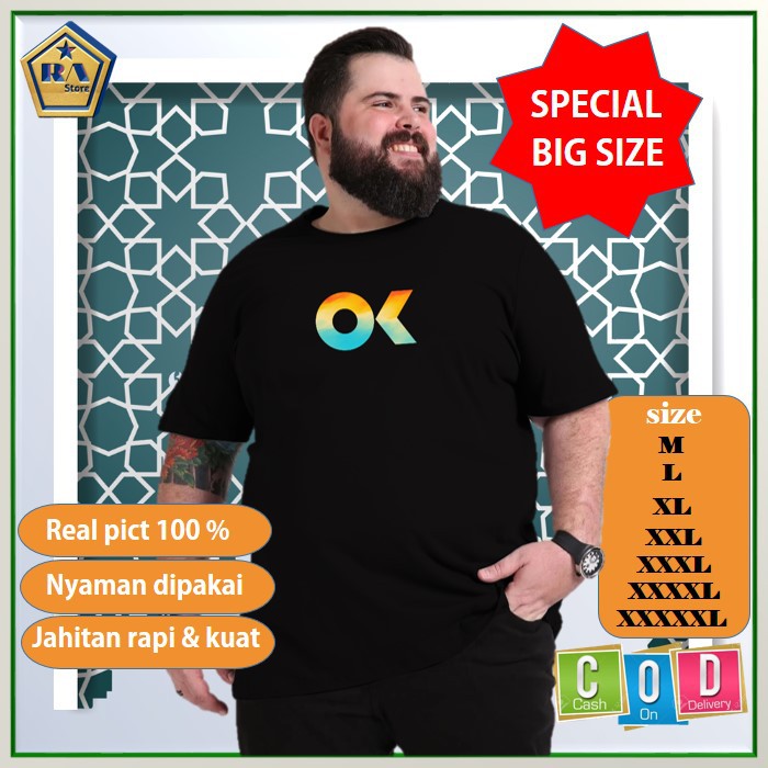 Kaos Distro Oversize Cowok Pria Murah Original Bandung Ori Laki Laki Jumbo Deus Premium XXL 2072