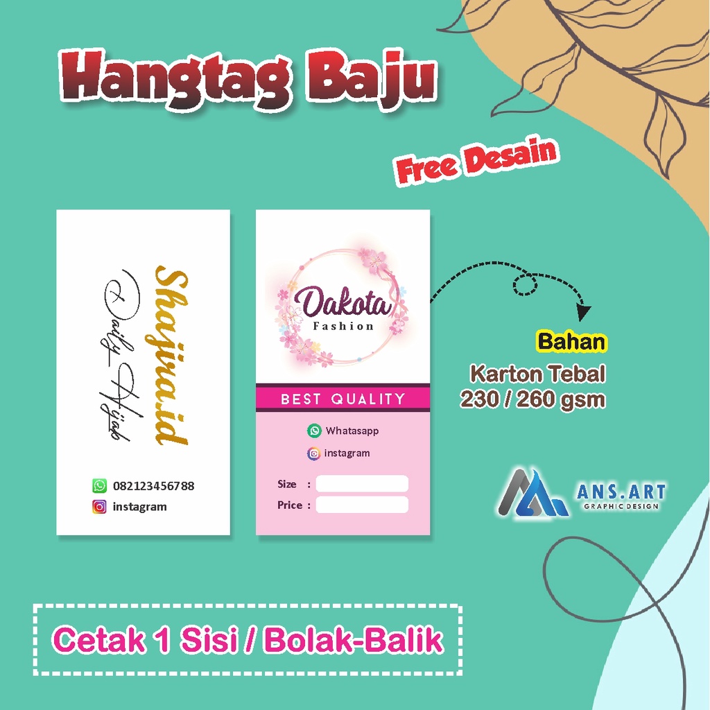 

HANGTAG Uk. 5x9 CUSTOM || HANDTAG MURAH || HANG TAG LABEL HANGTAG BAJU HAND TAG LABEL JILBAB