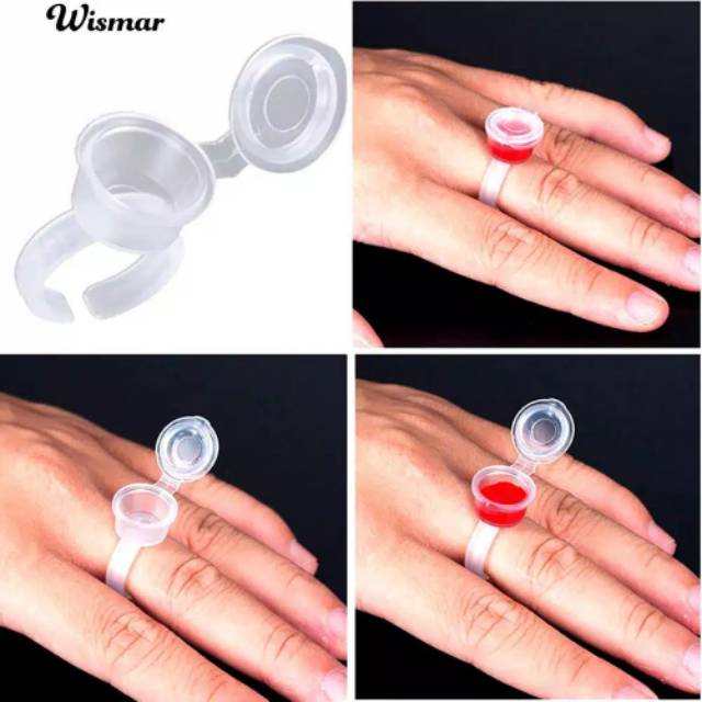 Cincin Tinta + Tutup / Cup Holder Tinta Sulam / Ring Tinta Tato / Ring Ink