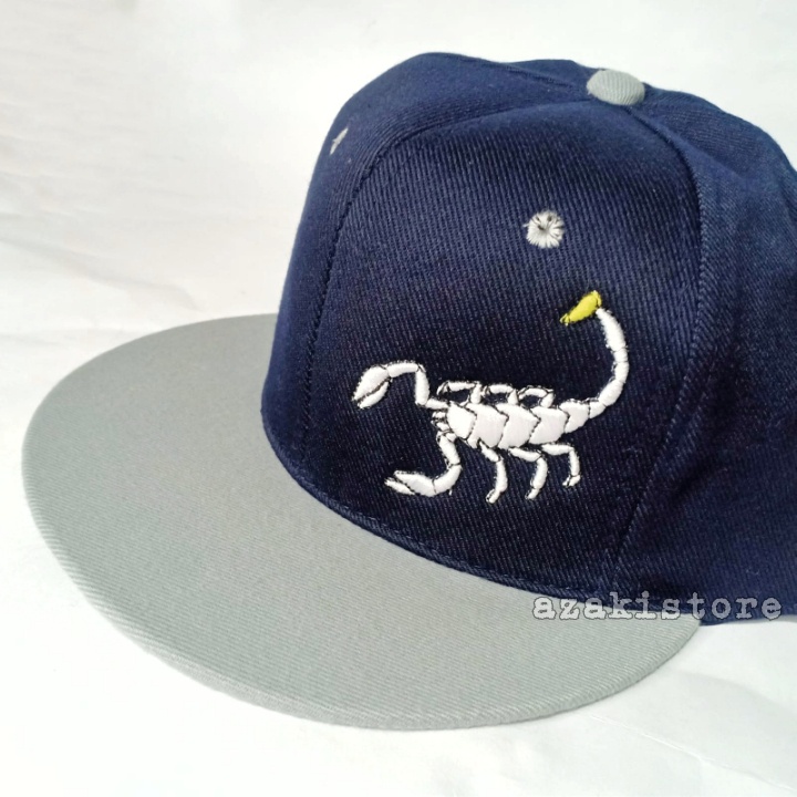 Topi Sanpback Distro Navy Bordir Keren