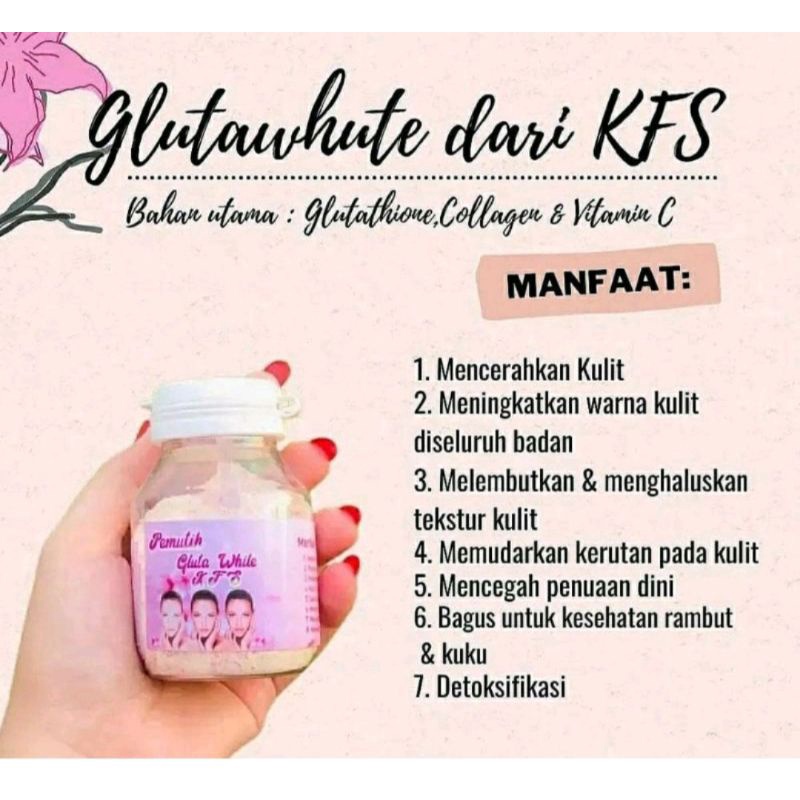 [ORIGINAL] [30 GR] SUSU PEMUTIH GLUTA WHITE KFS PEMUTIH BADAN PERMANEN ORIGINAL READY STAWBERRY DAN 