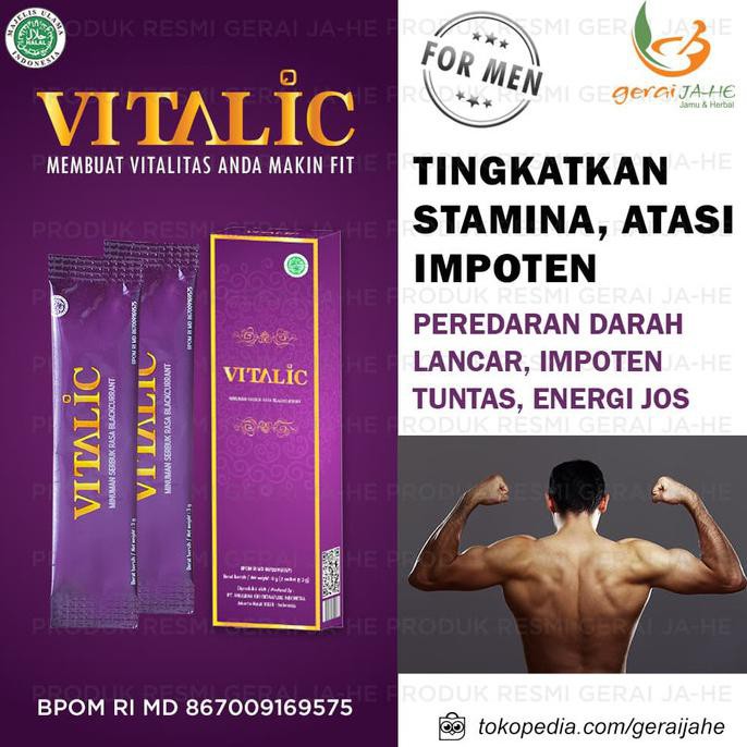 VITALIC, MINUMAN PENAMBAH STAMINA PRIA DEWASA (1 PACK ISI 2 SACHET)