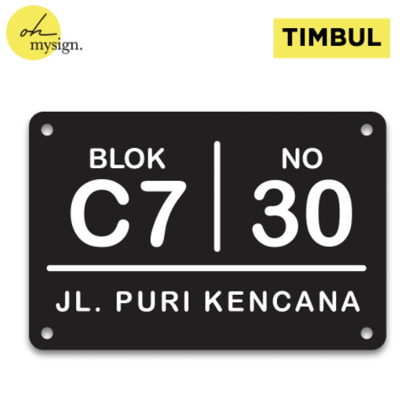 

Nomor rumah Acrylic bahan terbaik 30x20