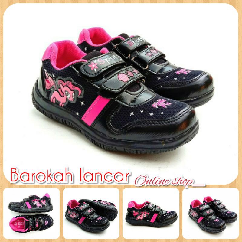 SEPATU TK CEWEK WARNA LUCU KUDA PONI 04 SIZE 26-35 SPORTY VIAMOR V 02