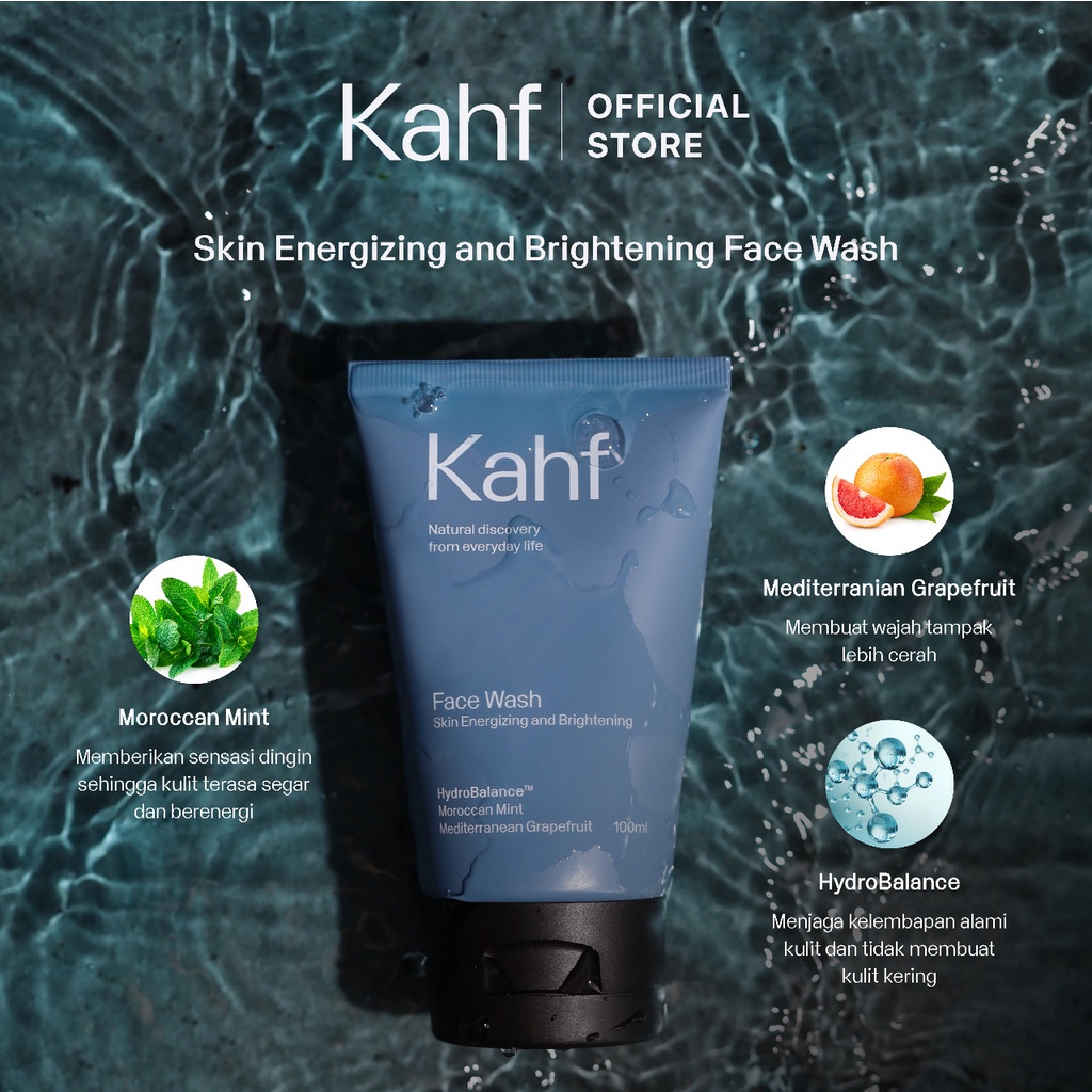 KAHF Face Wash Face Scrub 100ml - Skincare Pria