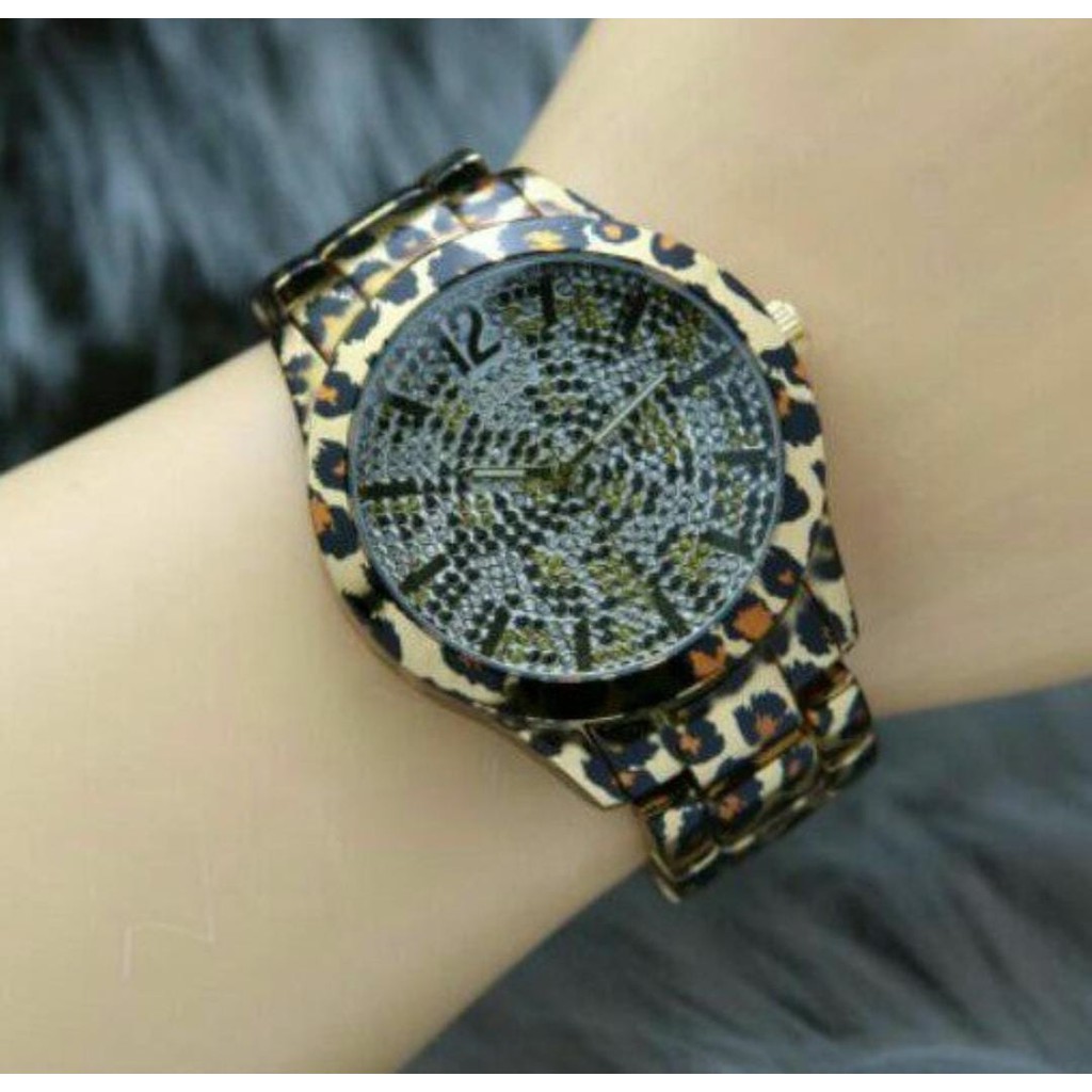 Jam Tangan Fashion Wanita Guess Leopard