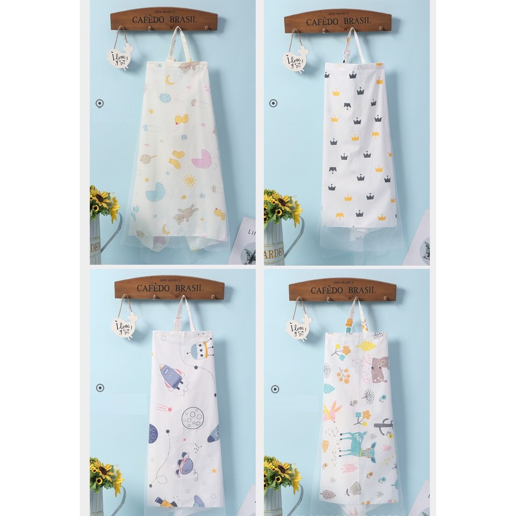 APRON MENYUSUI  KAIN MENYUSUI NURSING COVER DOUBLE LAYER KATUN TILE MULTIFUNGSI SEBAGAI KELAMBU STROLLER AP