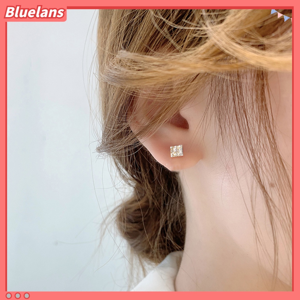 Bluelans 9 Pairs Earring Rhinestone Inlaid Jewelry Gift Alloy Stud Hoop Earrings Set