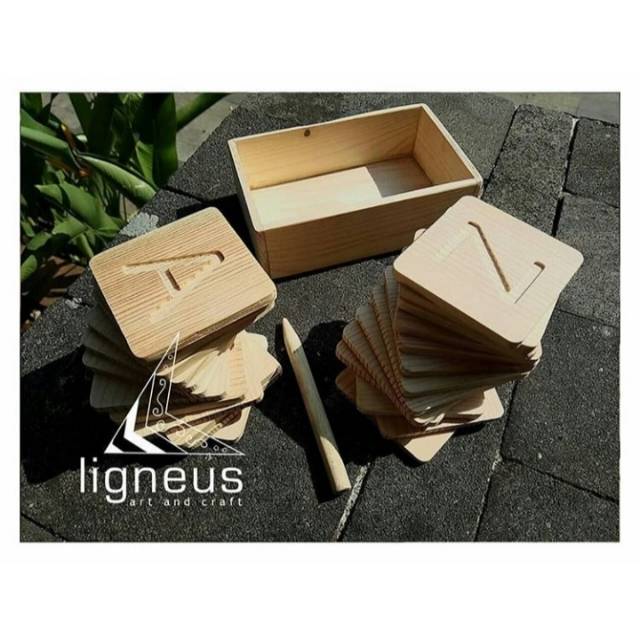 

montessori wooden tracing cards alphabet reversible (upper case & lower case)