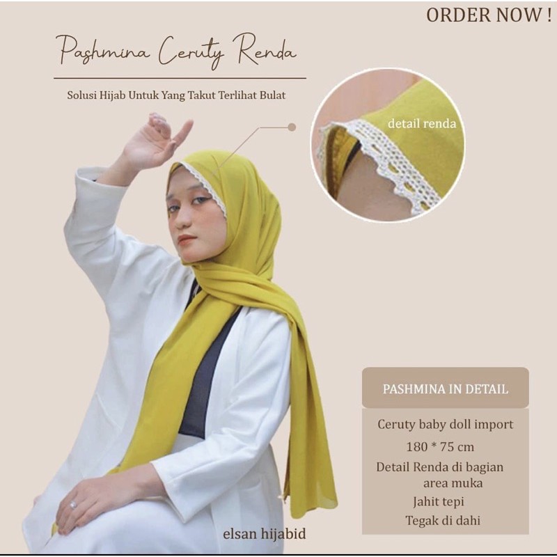 SALE CUCI GUDANG PASHMINA CERUTY RENDA