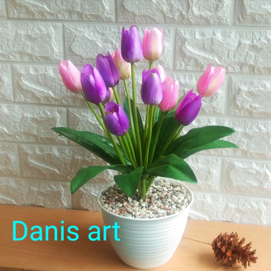 Bunga tulip/ buket bunga tulip/ tulip palsu/ bunga tulip artificial