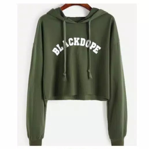 Sweater Hoodie Crop BLACKDOPE