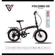sepeda lipat 20 folding velion velg tinggi cakram