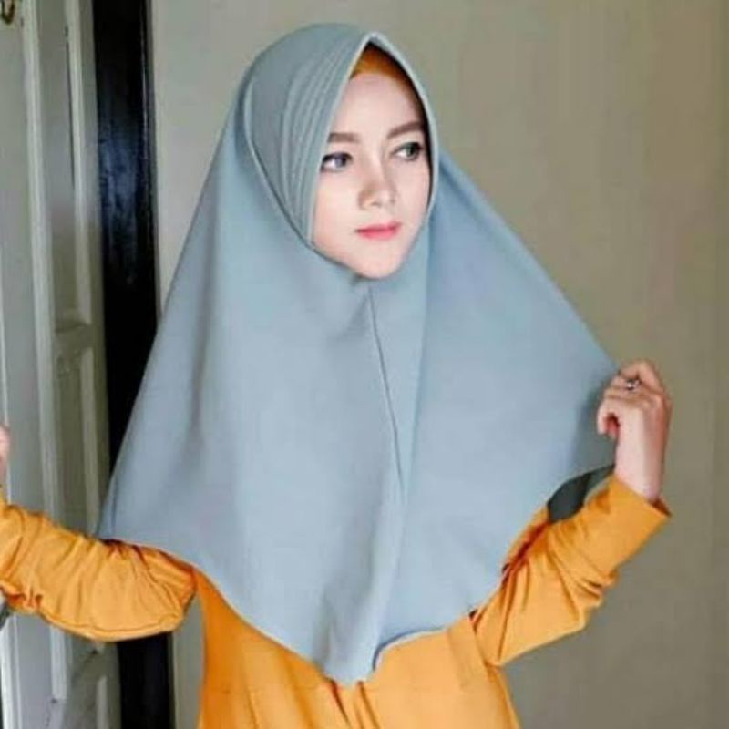 JILBAB BERGO PET SIMPLE WOLFIS/ KERUDUNG INSTAN POLOS SIZE M