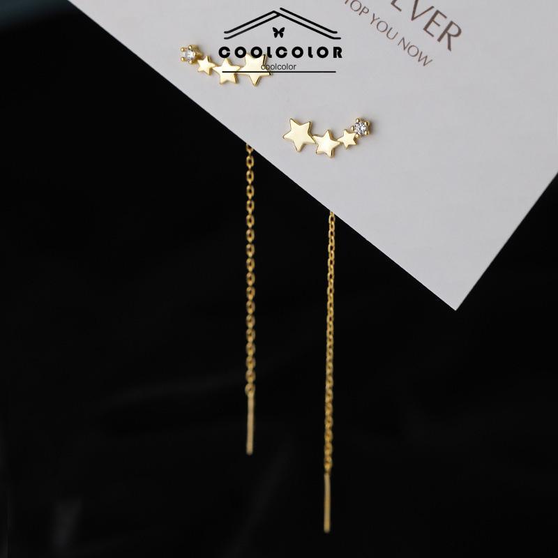 CODStar Rumbai Anting Gantung Rantai Panjang untuk Aksesoris Perhiasan Fashion Wanita- cl