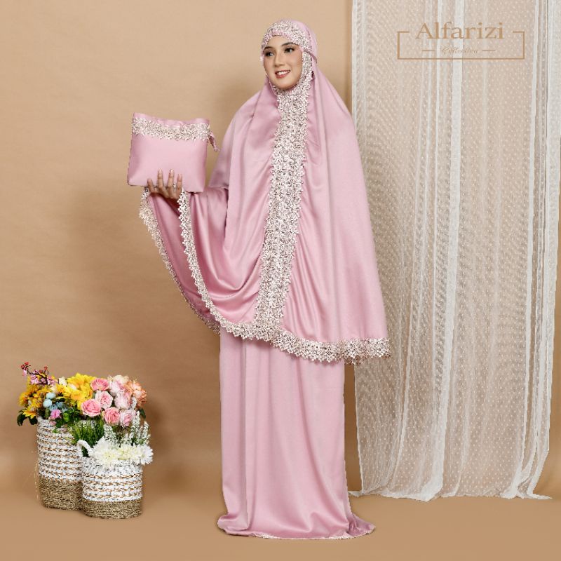 Mukena dewasa renda mewah sutra velvet terbaru premium