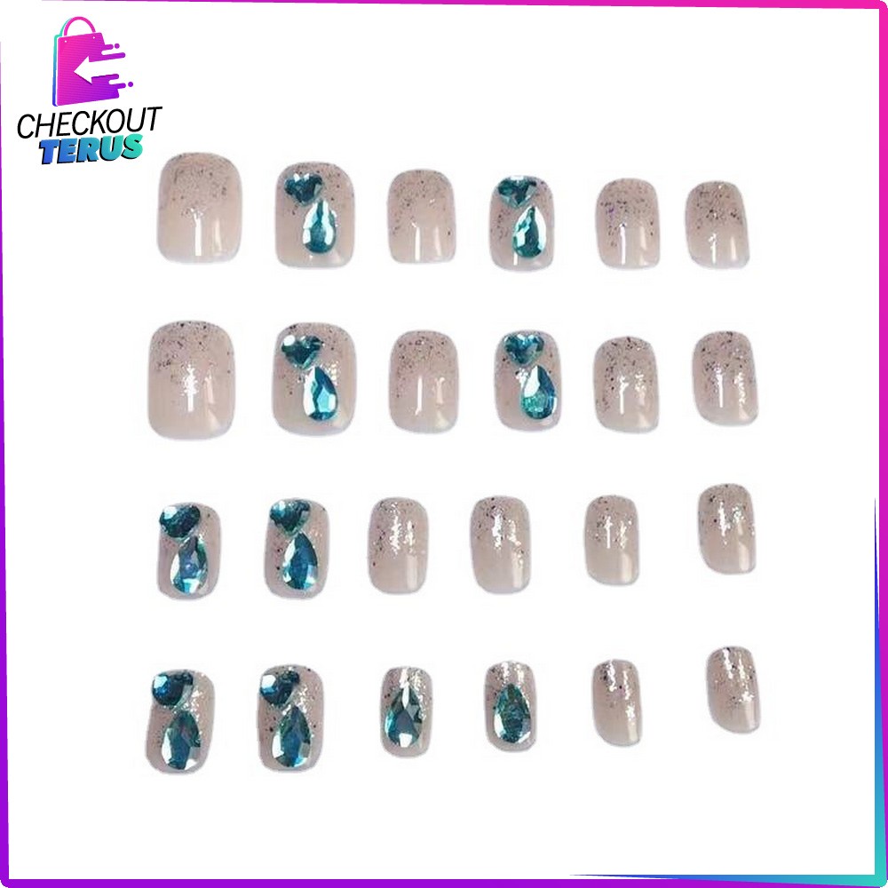 CT K80 Perawatan Kuku Sticker Kuku Anti Air Hiasan Kuku Nail Art Kuku Palsu Motif Wanita Korea