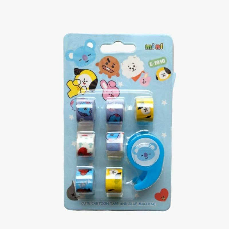 

ISOLASI FANCY MOTIF BT21 1 SET ISI 7PCS