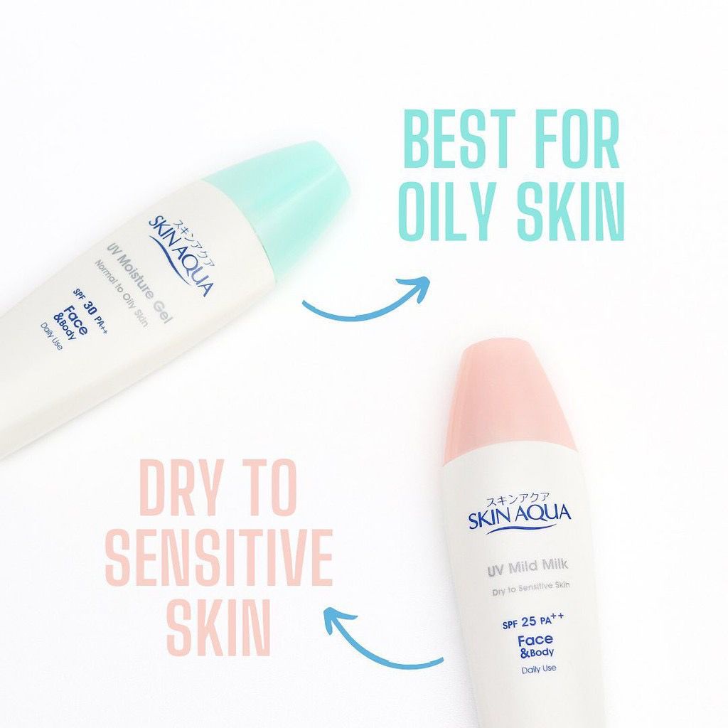 ✿ELYSABETHME✿ ѕкιη αqυα Skin Aqua UV moisture gel (Spf 30) sunscreen plus pelembab moist