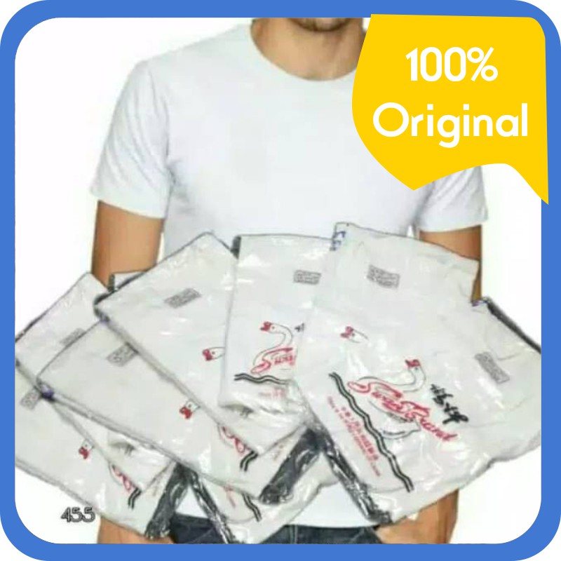 Grosir 1/2 Lusin Kaos Oblong Pria Swan Brand Harga untuk 6 Psc