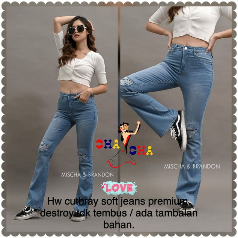 CUTBRAY SOBEK NON-RAWIS / CUTBRAY JEANS / JEANS MISCHA & BRANDON / CUTBRAY HIGHWAIST WANITA