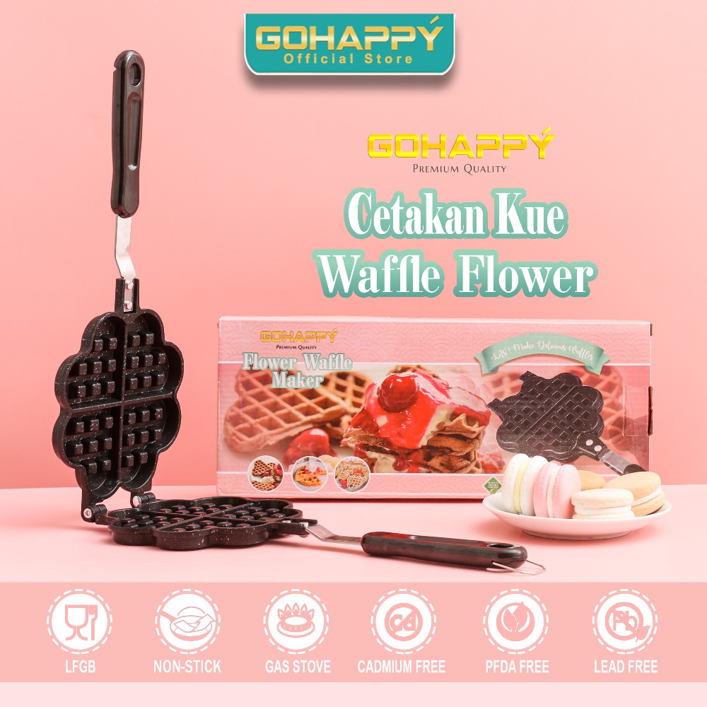 EVERLUX GOHAPPY ALAT CETAKAN KUE WAFEL [ BELGIAN WAFFLE MAKER C51 ]