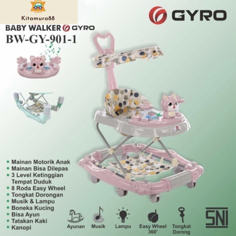 Baby Walker Anak Bayi - BABY WALKER GYRO GY 901