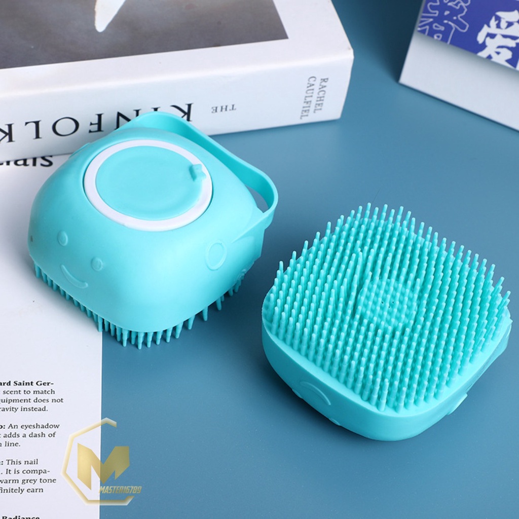 RT34 Sikat alat gosokan mandi badan silikon spons lembut shower brush dispenser portable serbaguna multifungsi MA2403