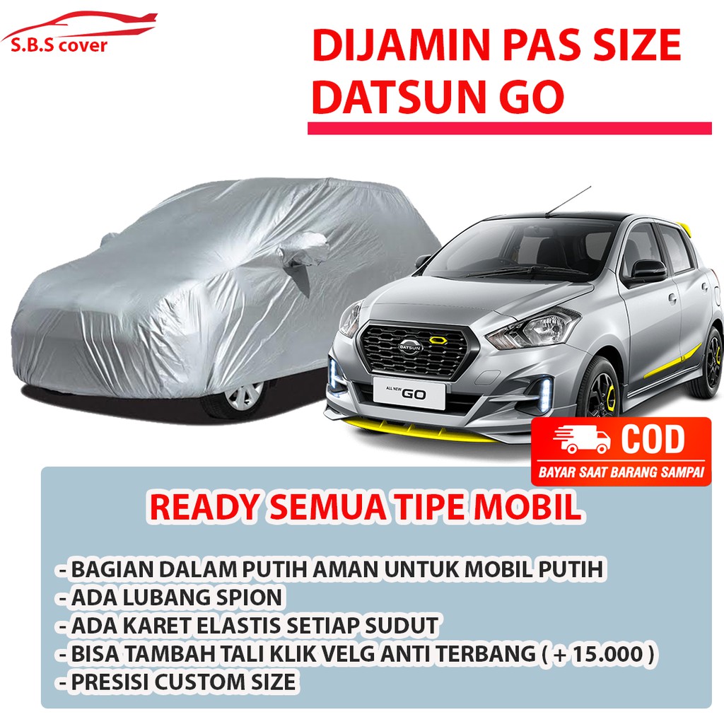 Cover Mobil Datsun go Sarung Mobil Datsun/datsun go plus/datsun go 2 baris/avanza/mobilio/brio/jazz/datsun go 3 baris/avanza veloz/avanza lama/xenia/hrv