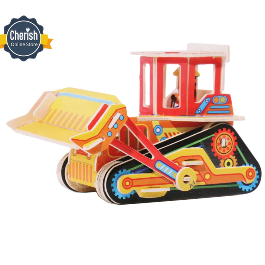 3D Wooden Puzzle - Kendaraan Konstruksi ENGINEERING VEHICLE SERIES