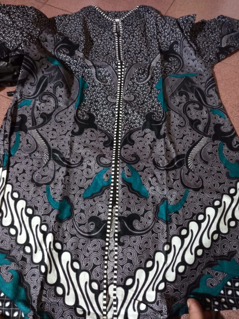 Batik Tunik Zipper/resleting Depan/af055ht Yelbor Navbor / Batik Modern