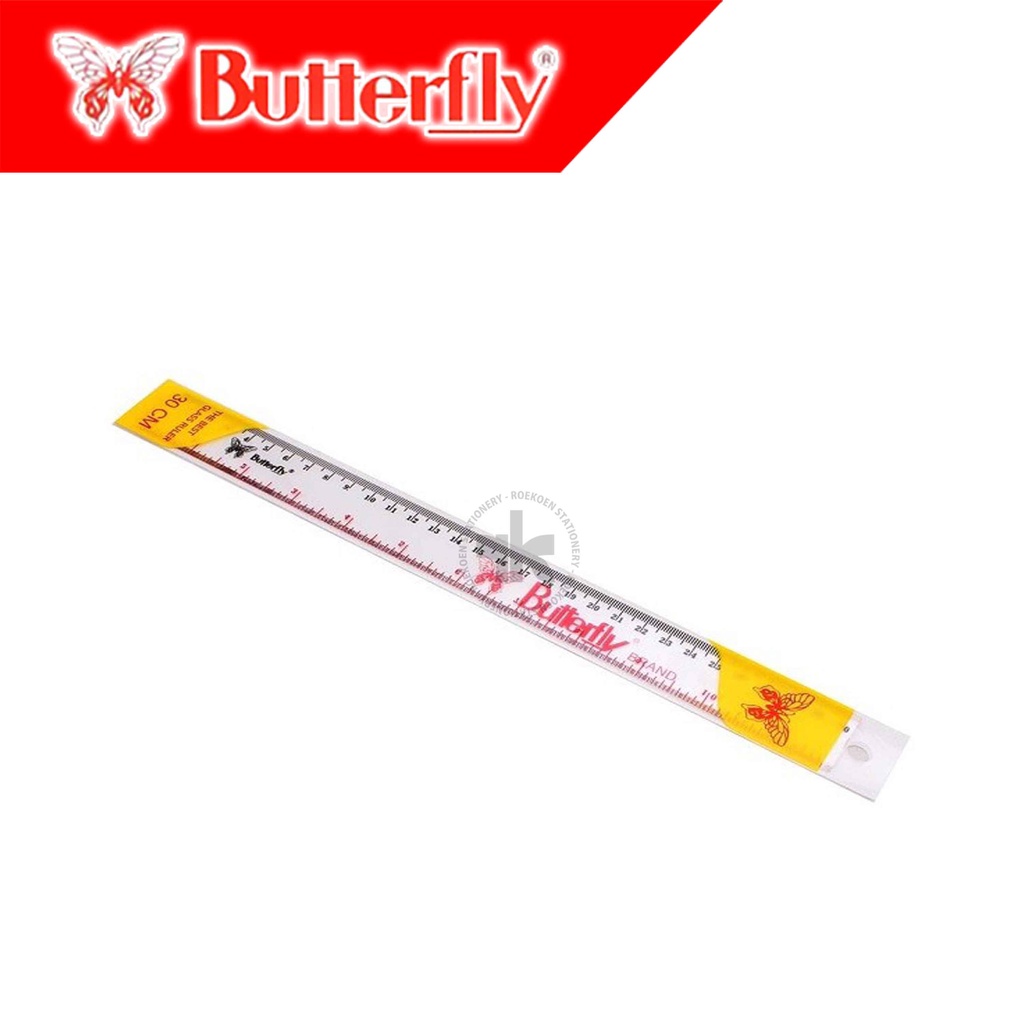 

Butterfly Ruler Penggaris Mika 30cm Polos BT-30