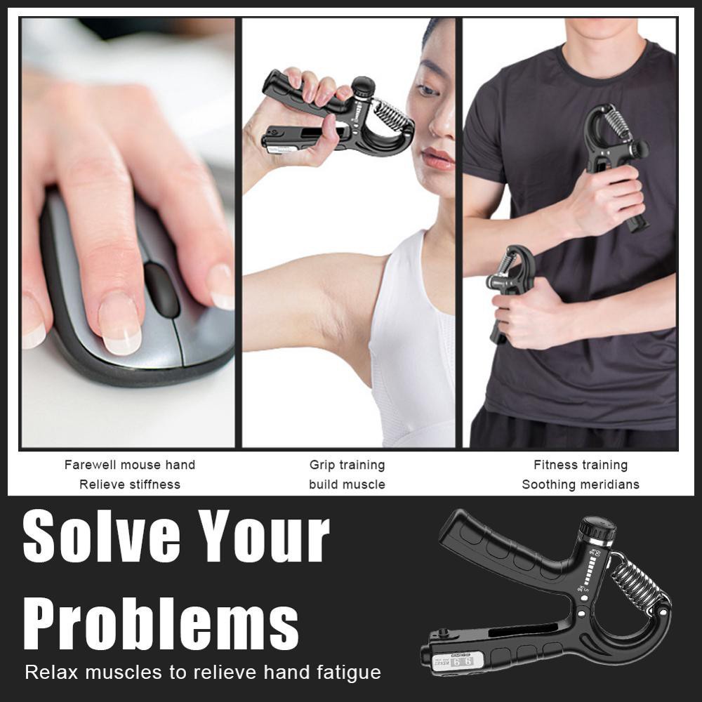 Handgrip Olahraga Tangan Adjustable Hand Grip 5-60 kg Alat Penguat Cengkraman Genggaman Fitness Dengan Penghitung