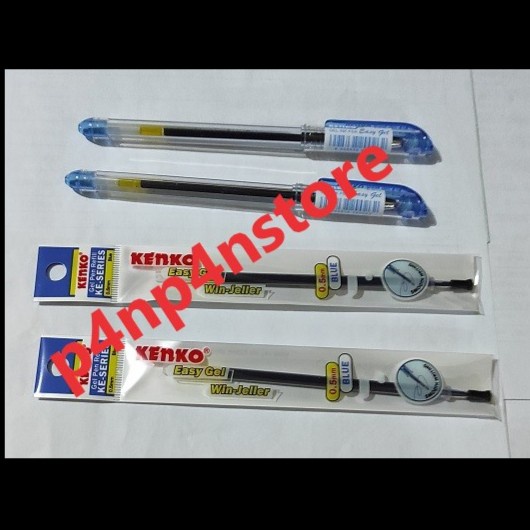 

Eklusif 1 Box (24 Pcs) Refill Gel Pen Easy Gel Kenko (Biru/Blue) 0,5Mm Terbatas