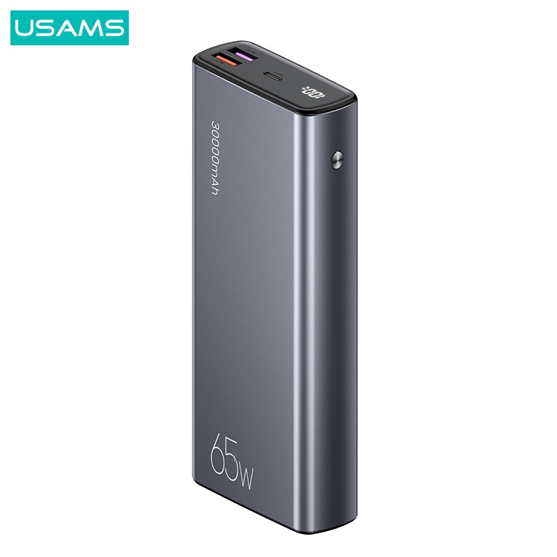 USAMS PB59 Powerbank 30000mAh Fast Charging PD 65W Dual QC3.0 + Kabel Data C to C 100W
