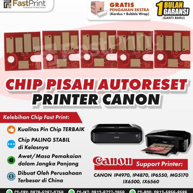 *:*:*:*:*] Fast Print Chip Pisah Autoreset Canon IX6500, IX6560, MG5170 1 Set