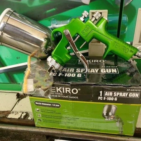 Spray gun F 100 G tekiro 400 ml alat semprotan cat tabung atas air spray gun spray gun tekiro alat c