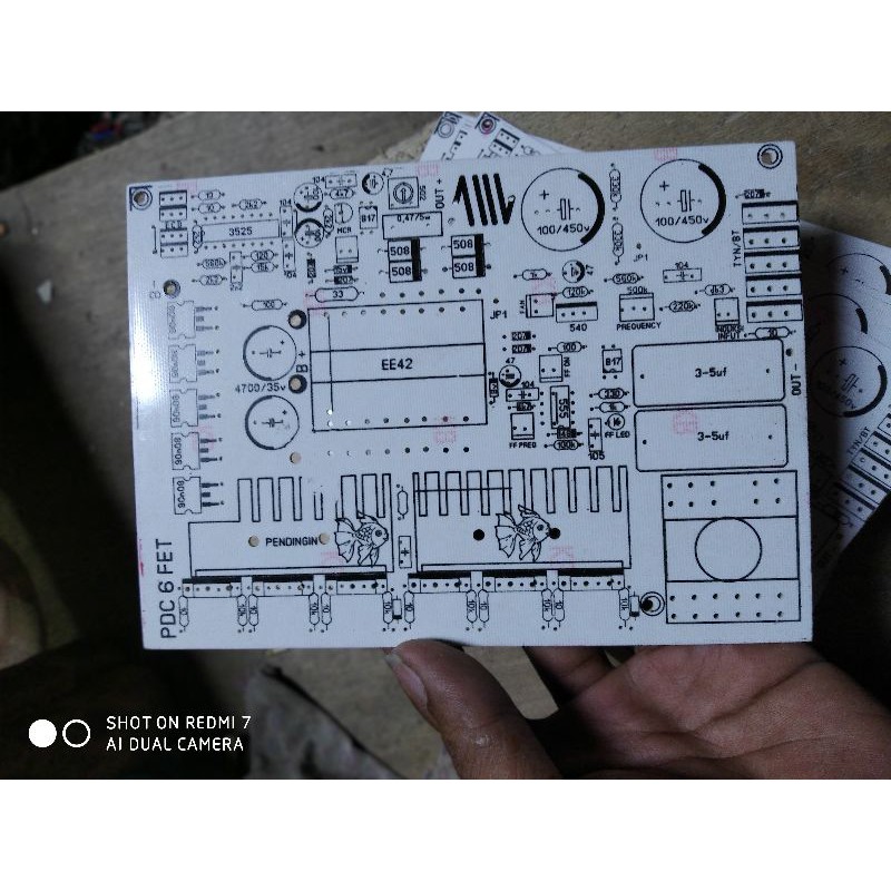 pcb 6 mosfet fiber bisa fet besar dan kecil