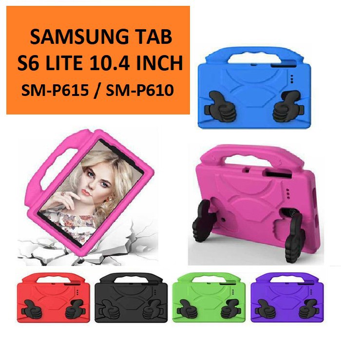 TAB S6 LITE P615 10.4&quot; CASE SOFT STANDING FRIENDLY KIDS SOFTCASE WRISTBAND