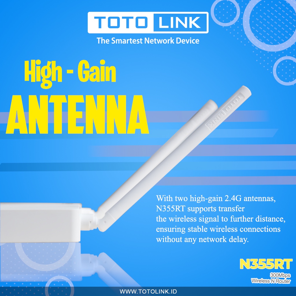 Router Totolink N355RT 300mbps Wireless n Router garansi resmi 3tahun