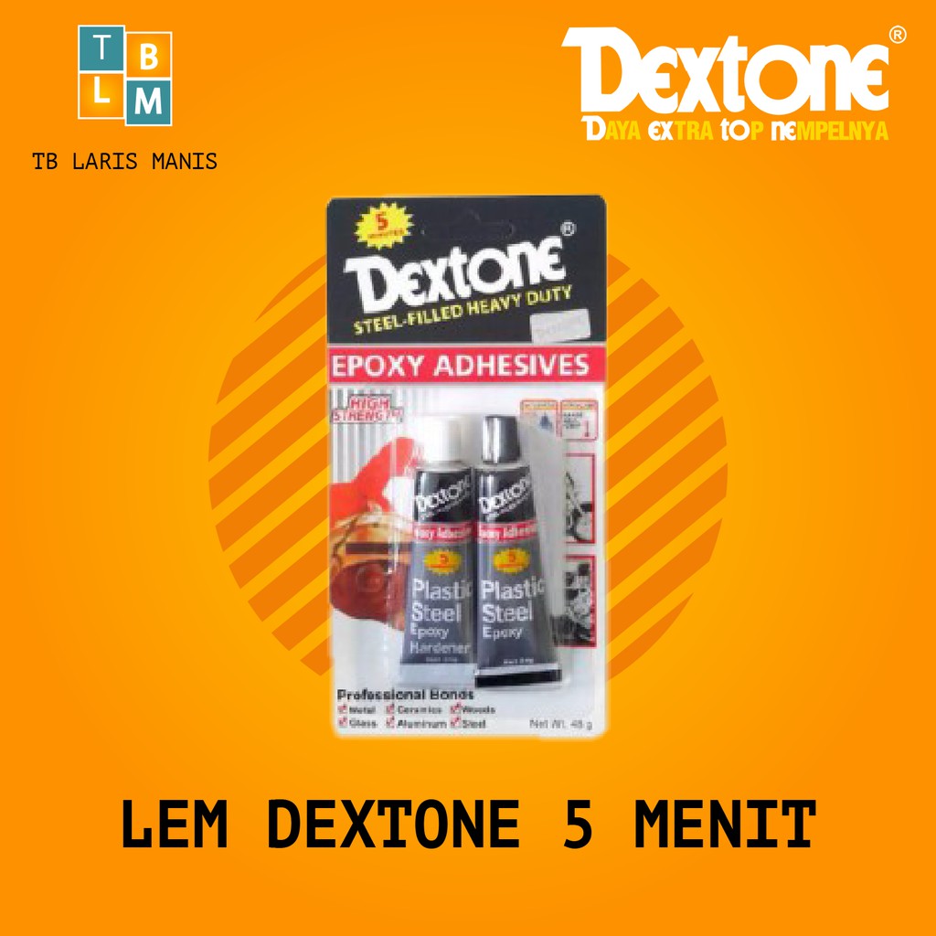 

LEM DEXTONE 5 MENIT EPOXY ADHESIVE 48 GRAM ASLI 100% ORIGINAL