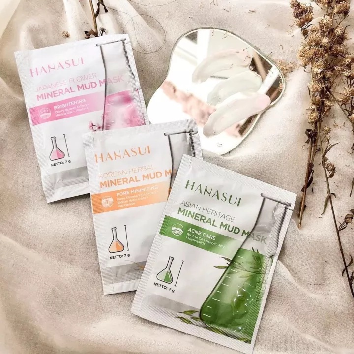 ❤️ Cloudy ❤️ HANASUI Mineral Mud Mask 7G Sachet Masker Lumpur