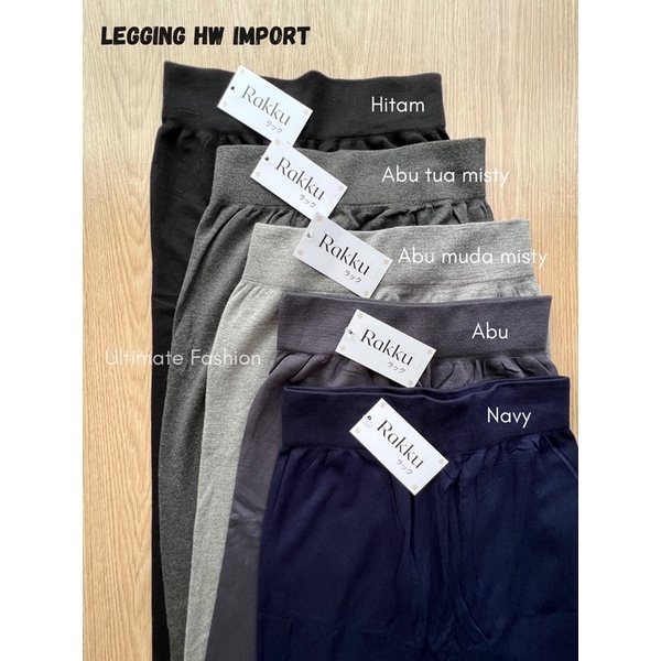 Legging HW Import Polos Warna Legging Jumbo Fit to 90Kg