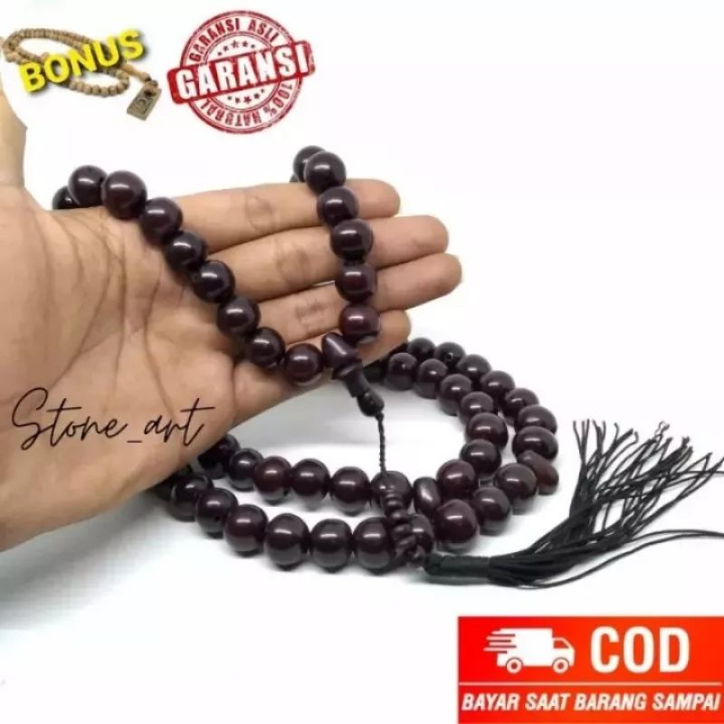 Tasbih biji gebang asli 165 Butir / Tasbih biji pocok lontar gebang 10mm