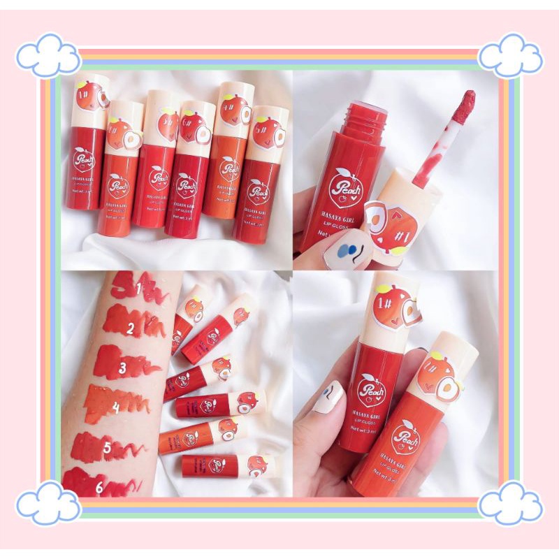 PROMO PER6PCS!!!LIP GLOSS MATTE HASAYA GIRL PEACH JH 3727