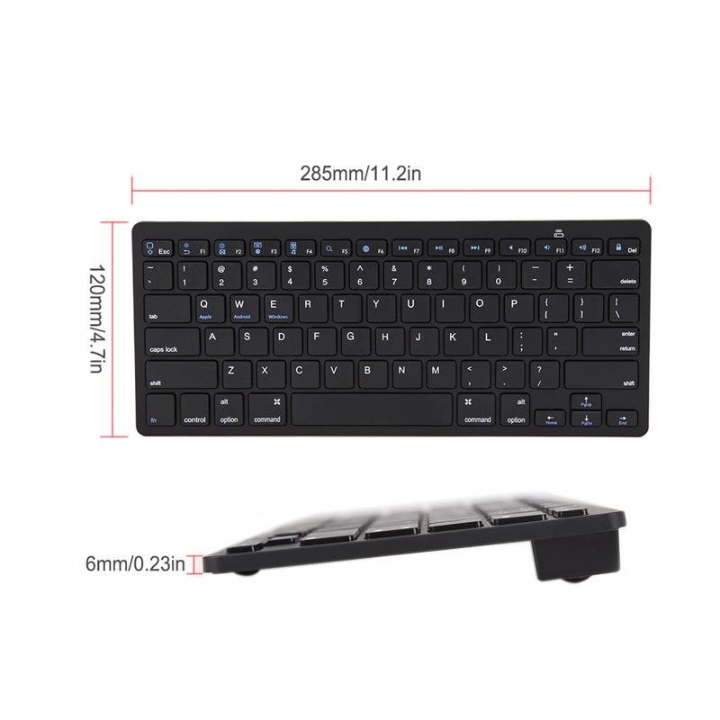 Cooltech Ultra Slim Wireless Keyboard for Macbook or Android - Black [Bluetooth 3.0]