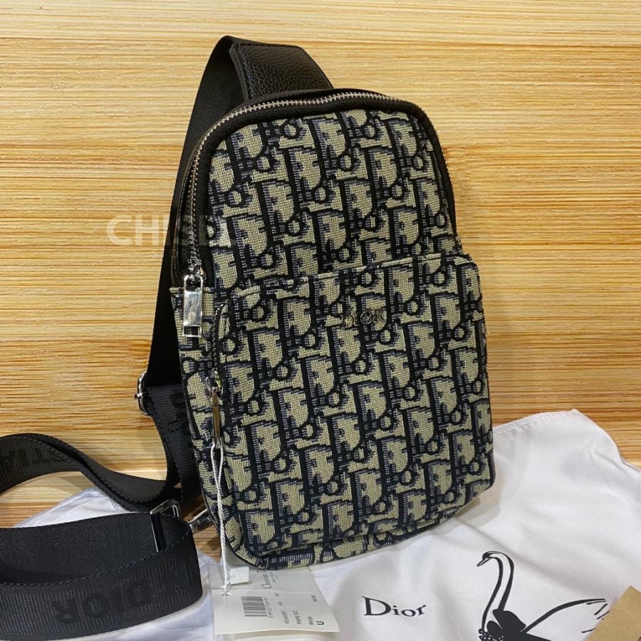 [REAL PICTURE] Waist bag / Body bag / Sling bag / Tas Slempang CD Christian Diore Mirror Import Prem
